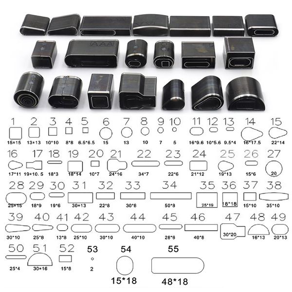 24/39/52/55pcs şekilli stil delik Hollow Punch Cutter set yumruklama aracı deri kemer telefon kılıfı deri zanaat diy aracı