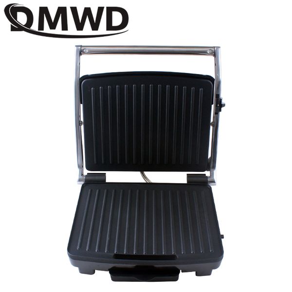 Dmwd sandviç üreticisi kahvaltı makinesi barbekü kızartma bağırsak hamburger panini makine biftek kızartma tava yumurta ocak 110v 220v