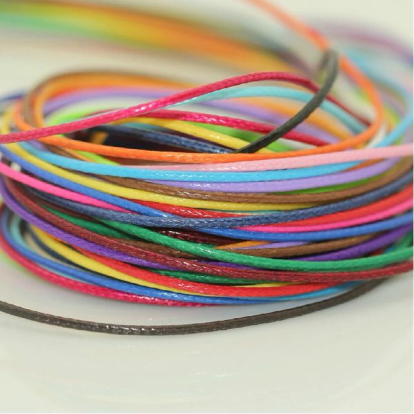 1mm 2mm Wachskabel 10 m/Los gemischte Farben Wachs Lederkabelschnurschnellseil für Halskettenarmbandschmuck DIY Accessoires machen
