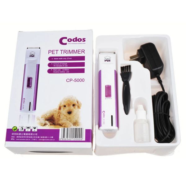 Codos CP5000 Profesyonel Kedi Köpek Parçası Saç Kırpma Pet Yüz Kulakları Ayak Clipper Şarj Edilebilir Köpek Tımar Clipper Saç Kesimi Makinesi