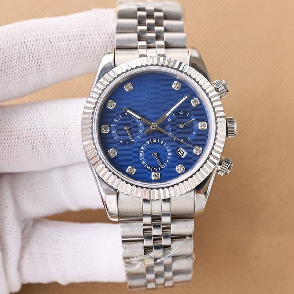 Mens Watch Luxury Uhr Automatische mechanische Bewegung Uhr 41 mm Chronographen Uhren Sapphire Crystal 316L Edelstahlstreifen Montre de Luxe 10A Uhr