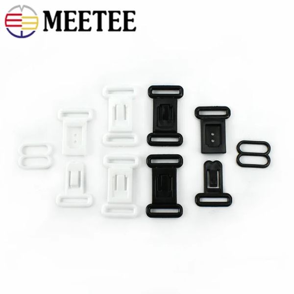 100/300/500set Meetingeee 12,5 mm fibbie regolabili in plastica o ganci ad anello ganci per papilla