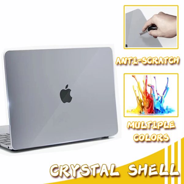 Casos Caso de laptop para MacBook 11 12 13 15 16 polegadas para M1 M2 Chip Pro 13 A2338 para New Air 13 A2337 A2179 Correção de Crystal Protective Cover