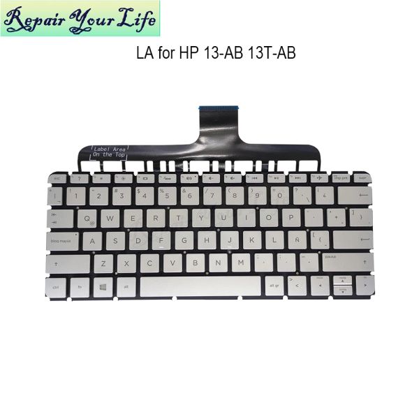 Tastaturen Latin Backligit -Tastatur für HP Neid 13ab 13Tab 13AB016NR 13AB067CL 13AB077CL 13AB000 Notebook Light Ersatztastatur