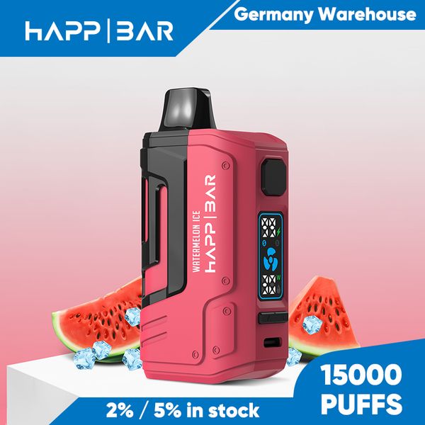 EU Lagerhaus Neue 15000 Puffs E Zigarette Einweg Vape Vape Stift Heißverkauf Füllungsveredelte Waper Pod Power Einstellbar wiederaufladbar 15k Puff Bar