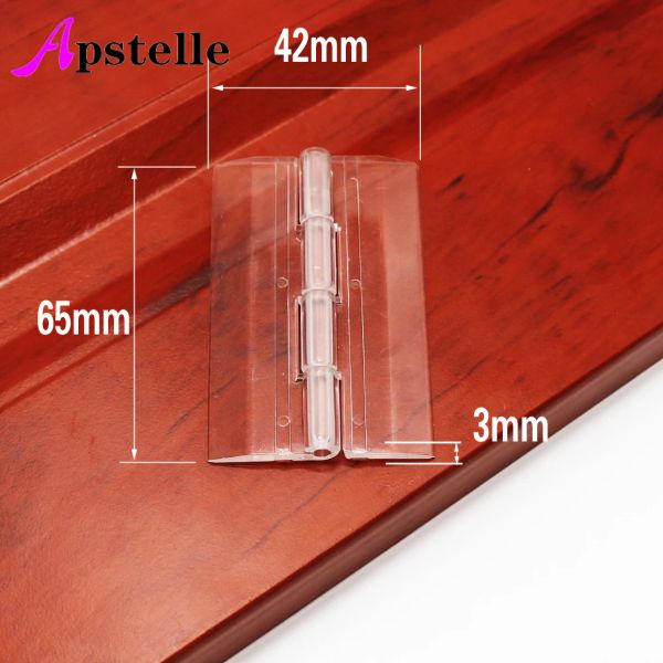 Apstelle 10pcs 25x33mm 30x33mm 45x33mm 65x42 mm cardini pieghevoli in plastica carnicia in plexiglass trasparente durevole acrilico