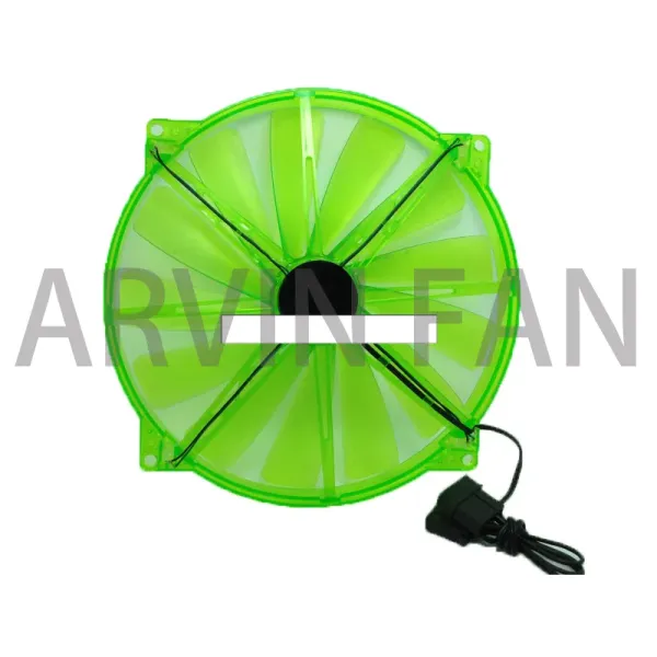 Corrente/mineiro 20cm 200mm Chassi Fan refrigeração LED 20020 Fan do chassi 20cm LED Red Green Mute PC Ventilador de ventilador LED Fan 200x20mm Molex 4D