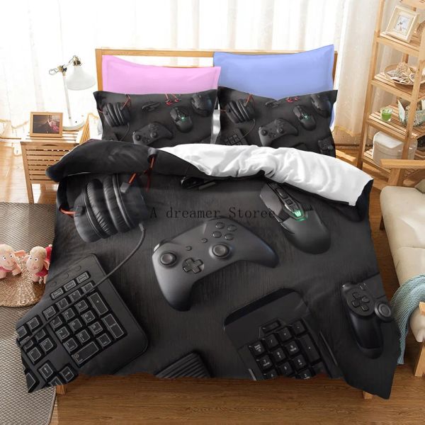 Новый 3D Gamer Gamepad Pattern Steeples с наволочкой для детских дизайна для мальчика.