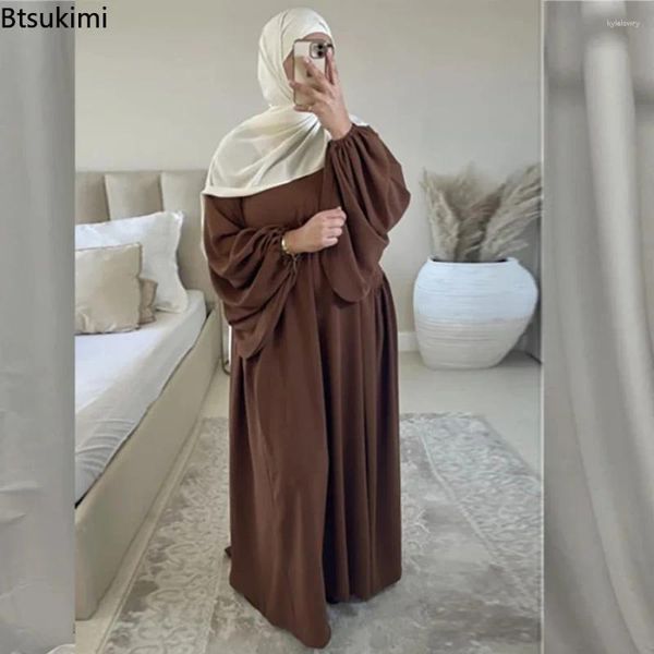 Roupas étnicas no meio do leste árabe manto longo hijab vestido de moda muçulmana feminina retchwork solto maxi modest planície abaya dubai caftan marocain