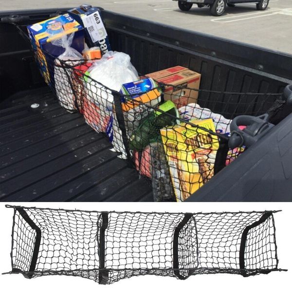 Araba Organizatör Arka Kamyon Depolama Çantası Bagaj Ağları Ford Atlas Supper Duty Ranger Aksesuarları için Hook Dumpster Net