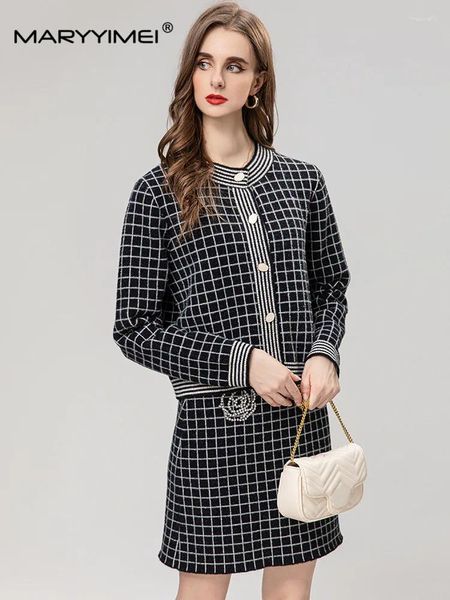 Рабочие платья Maryimei Fashion Spring Summ Suit Женский пальто с длинным рукава