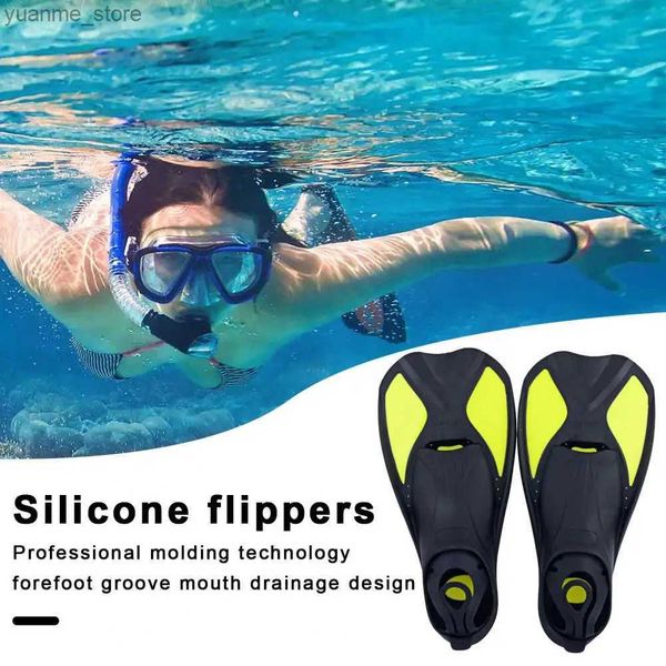 Accessori per immersioni 1 paio di pinne per immersioni in plastica Plippers Professional Snorkeling Fins Swim Leg Bambe Building Flippers per adulti unisex Y240410