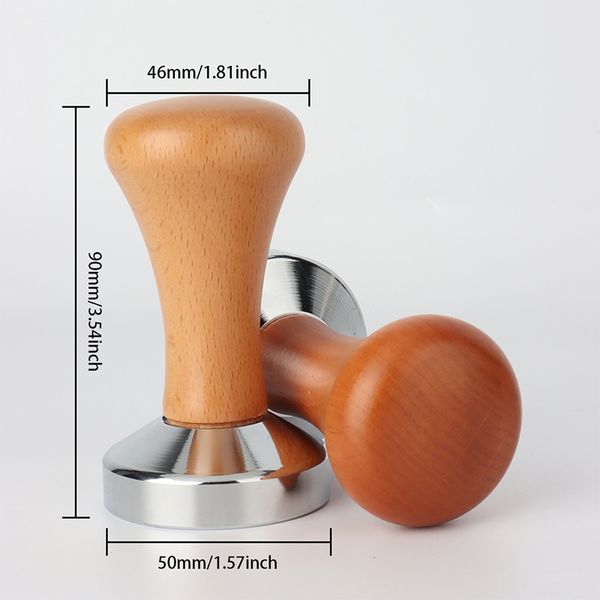 Manico di legno manomissione del caffè barista macinacapatica per caffè espresso 51mm per caffè e espresso a polvere martello in polvere