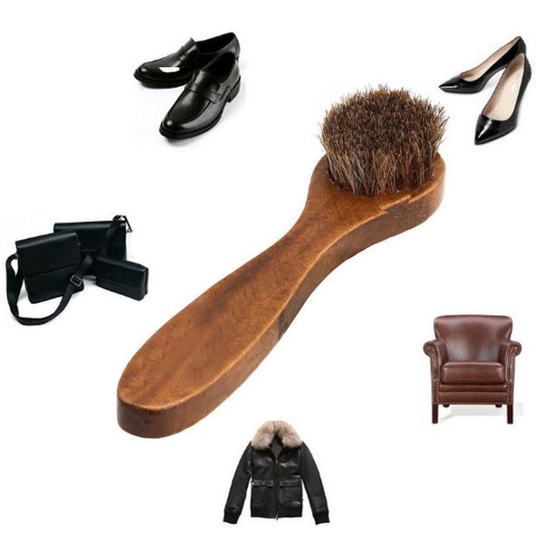 Практическая туфли для конных рук щетка деревянная ручка ботинки полировки чистки кисти для очистки сияющие щетки инструменты для обуви уход