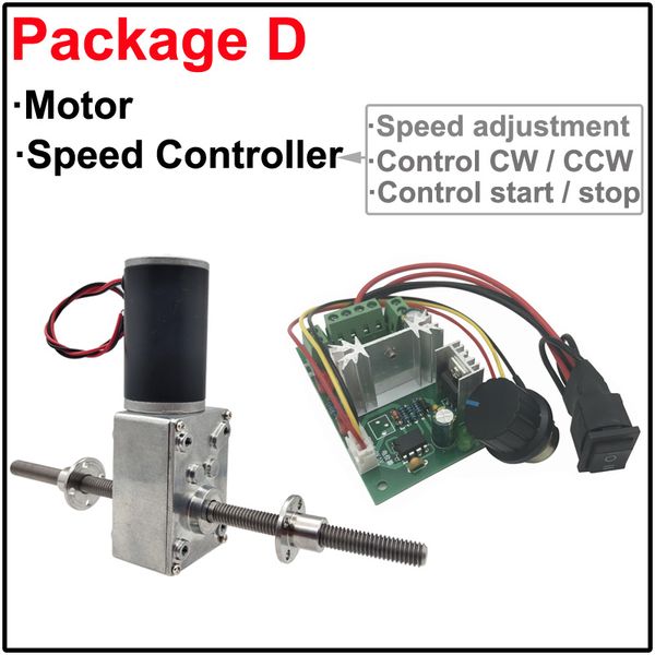 12V 24V DC MOTOR DE WORM M8 eixo de rosqueamento duplo 12-470rpm Velocidade ajustável reversível com cortinas de auto-travamento para cortinas elétricas