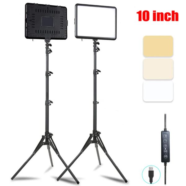 LUZES LED VÍDEO LIGHT LIGHTable Fotography Iluminação Ajustável Tripé Stand Portátil Luz de enchimento para tiro de estúdio LiveStrenting