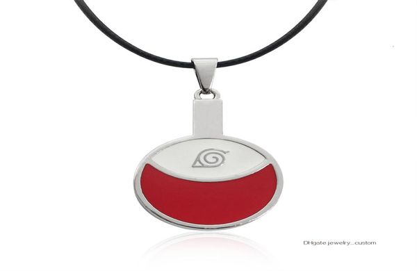 Heiße Anime Halsketten Anhänger Uchiha Itachi Choker Halskette Emaille Blatt Village Symbol Cosplay Schmuck Colar3115214