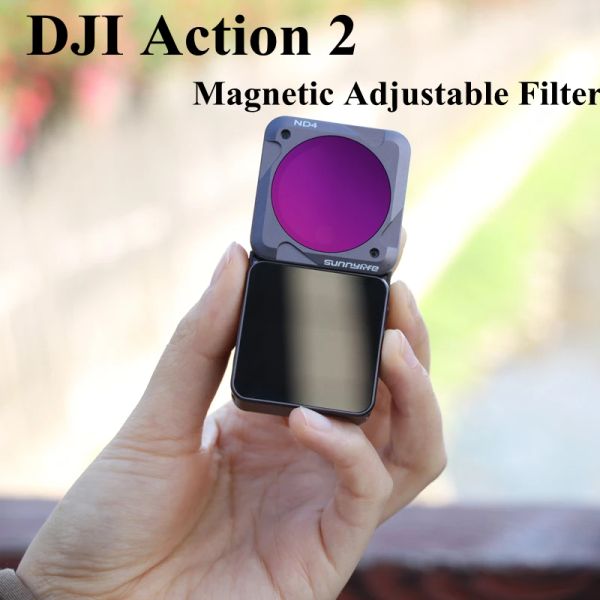 Accessori per DJI Azione 2 Nd/PL Filtro Pl Implending Regolable Impermeabile OilProo per azione 2 Filtri Accessori per telecamere sportive magnetiche