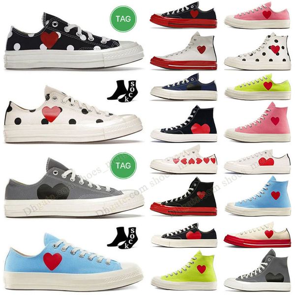 Blue Trainer Art Casual Shoes Canvas 1970 Dhgates 1970er Mann Pink White Designer Top Low Skate Love Big Eyes Tennis Loafer Dot gedruckt schwarze Stiefelfrau Sneaker