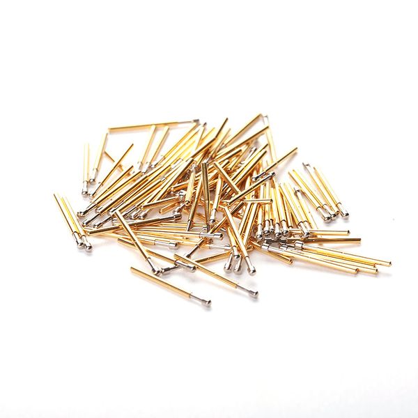 20/100pcs Feder-Testsonde P75-1D Test Pin P75-D Nickel-plattierte runde Kopfdurchmesser 1,0 mm Pogo-Pin-Stift-PCB-Testwerkzeug 1,02 mm 16,5 mm