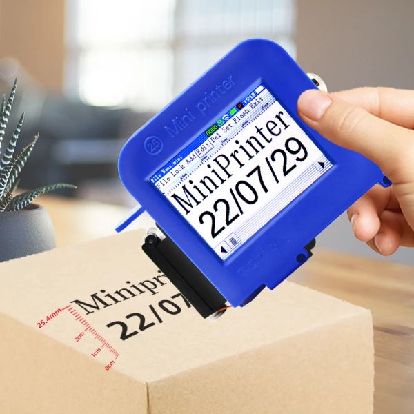 Stampanti da 25,4 mm Etichetta portatile Stampante a getto d'inkjet Mini CODER HASHHELD Data di produzione di produzione a barre di produzione Inchiostro permanente