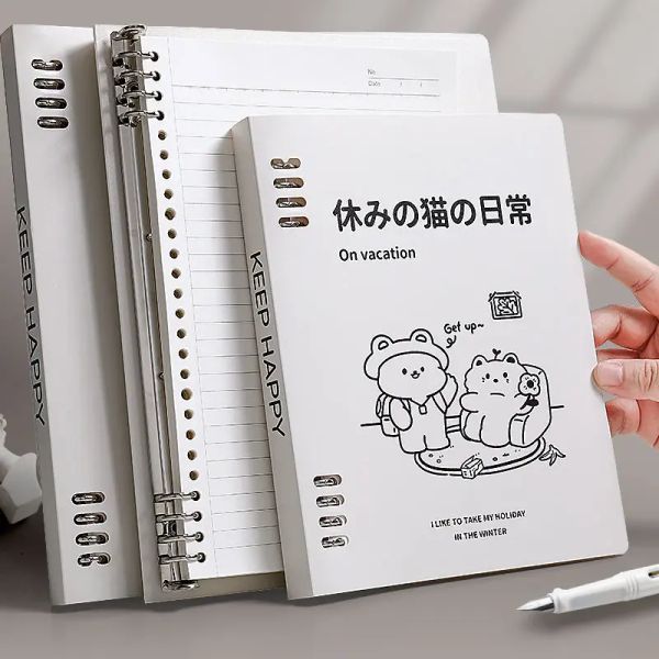 Notebook piccoli cartoni animati freschi carino semplice sfode il notebook studente rimovibile b5 motopad di articoli di cartoleria studentesco