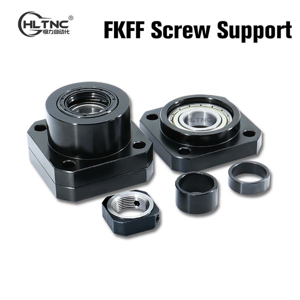 Unità di supporto a vite a sfera FKFF10 FKFF12 FK12 Serie FF12 con foro interno 10 /12 mm per vite a sfera SFU del router fresatura CNC fai -da -te