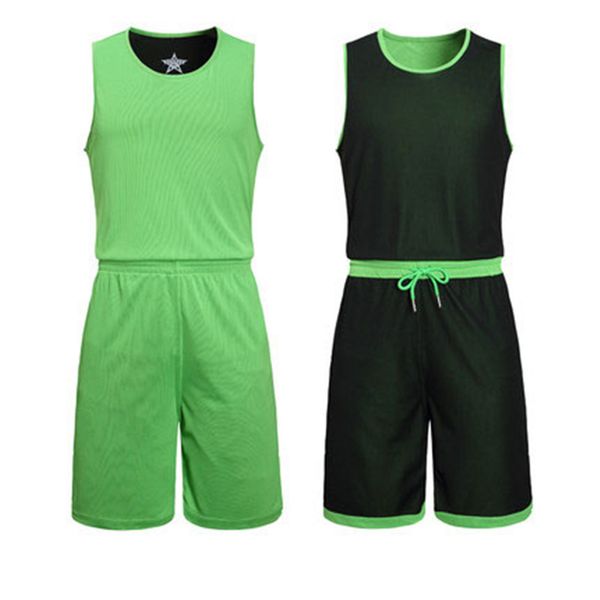 Maglie da basket fai-da-te set kits kit maschi uomini reversibili camicie da basket pantaloncini abiti sportivi abiti sportivi sportswea a doppio lato