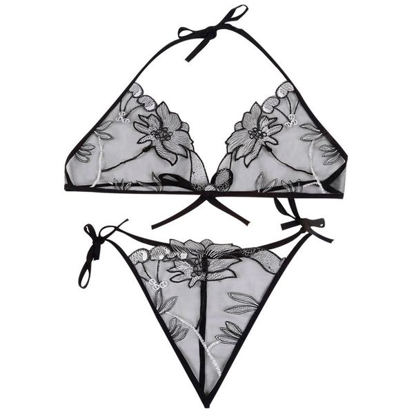 Spitze sexy Dessous Set Frauen heiße sexy Bikini Schnürung Unterwäsche Höschen hohl aus transparent weiblich t/tanga erwachsene Sexspielzeug