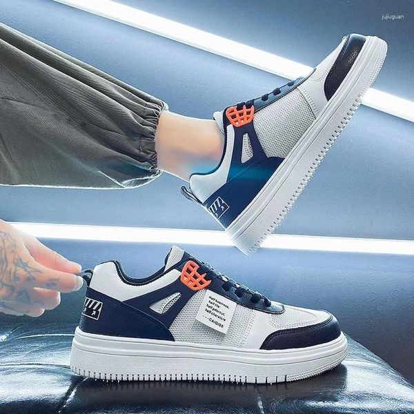 Scarpe casual per maschio 2024 marca incrociata maschile vulcanizza la moda cucitura toppa tosate sneaker traspiranti
