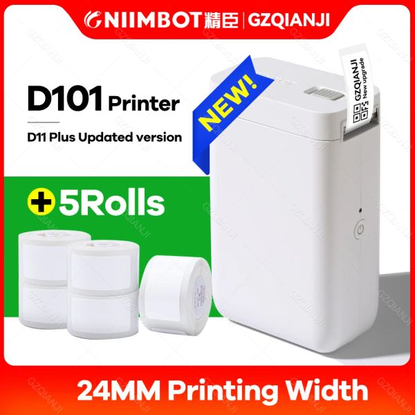 Принтеры Niimbot Оригинальный D101 Thermal Label Printer Classic Mini Inkless D110 Bluetooth Беспроводная тепловая тепловая производитель кабельная ювелира