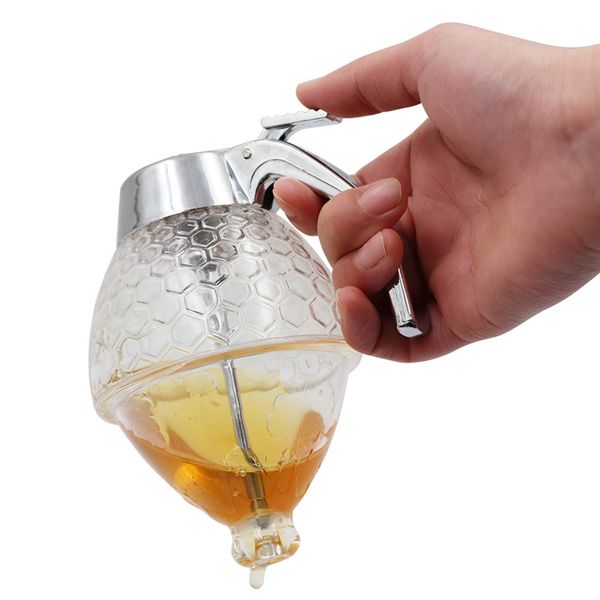 Honigspender Squeeze Flaschenbiene Werkzeuge Kessel Aufbewahrungspotentasche Halter Saft Sirup Tasse Küchenzubehör Trichter Trichter