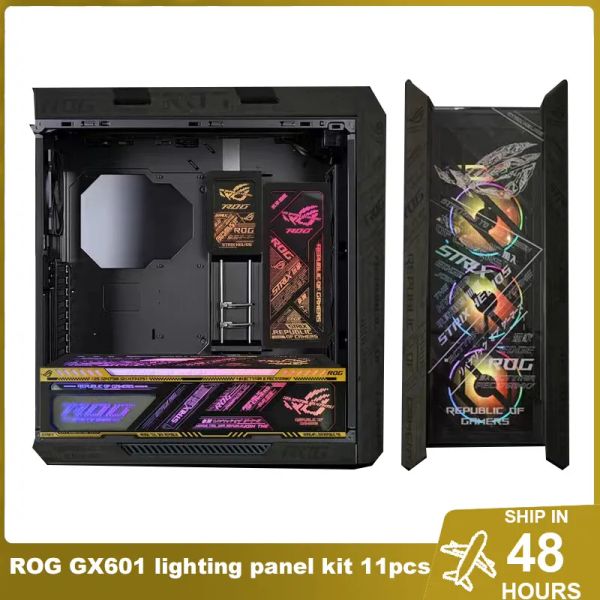 Towers 11pcs DIY Rog Helios Beleuchtung Panel Kit, Argb GX601 UV -Laser -Gravur -Lightboard, Mod PC Gamers Cabinet Decoration Plate Aura Sync