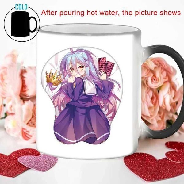 Massen kreativ Kawaii Girl Magic Tasse BSKT-086 Farbwechsel Tassen Kaffeetassen Sublimation Tumbler Porzellan Tassen kostenlos Versandbecher 240410