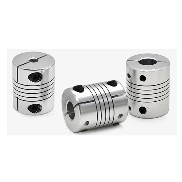 4mm/5mm/6mm/6,35 mm/8mm de acoplamento de eixo de alumínio conector de acoplador flexível D20L25