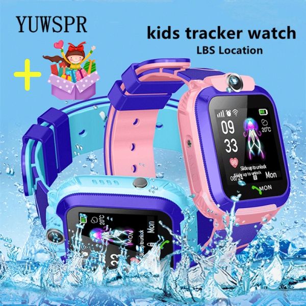 Uhren Q12 Tracking Children Smart Watch LBS Standort Multifunktionsgelenks -Kamera Waterdes Kinder Baby 2G Sim Telefon Uhr Geschenk