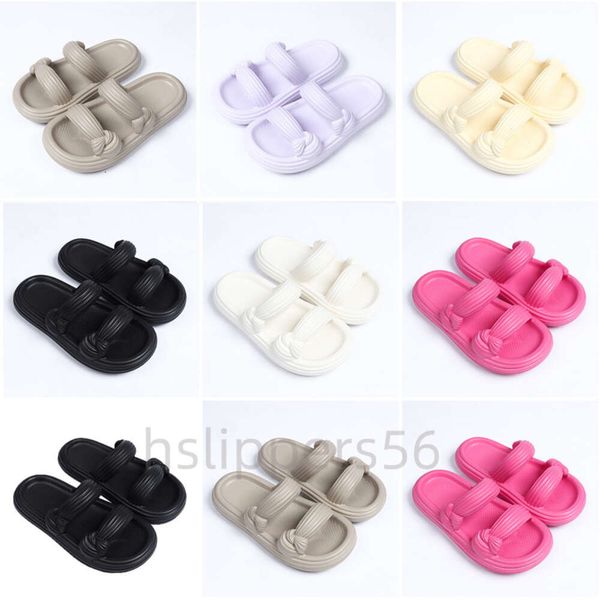 Designer Slippers New Summer para produto Mulheres brancas preto rosa azul suave Sandálias de praia Sandálias Fashion-024 Slides planos femininos ao ar livre 33 COMTABLE S