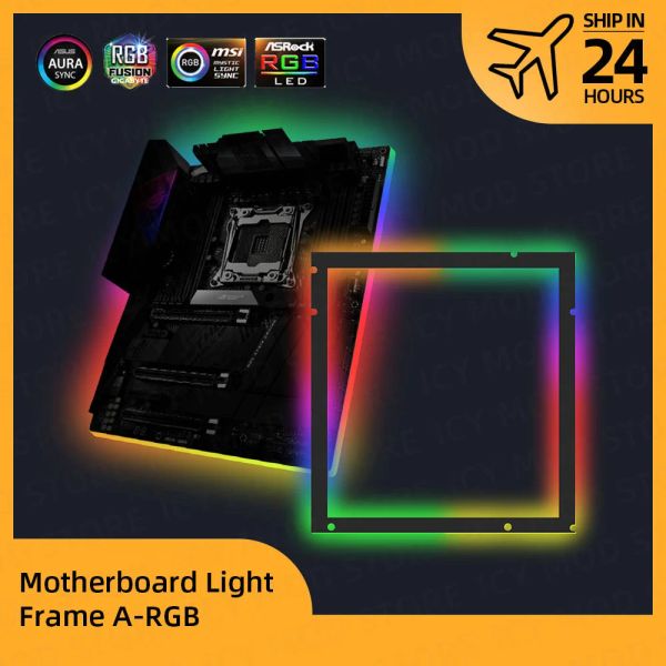 Kuleler Argb Anakart Aydınlatma Pad 5v3pin PC Kasa Çerçevesi ATX MATX ITX MOBO Dekorasyon Aura Senkronizasyonu Özel Mod Akrilik Panel