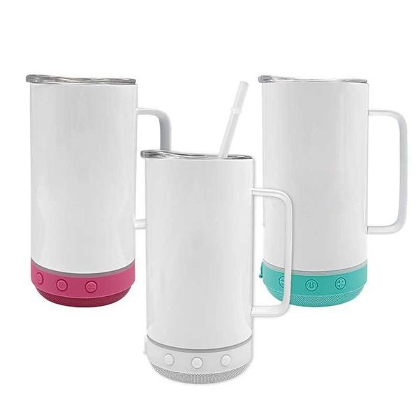 Becher Bluetooth -Lautsprecherbecher 14oz mit Wasserdurchmesser -Sublimation -Lautsprecher Wasserflasche Abnehmbar für das Auto für Zuhause außerhalb der Reise 240410