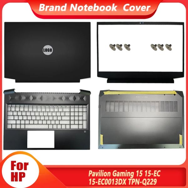 Kılıflar HP Pavilion Gaming için Yeni Orijinal 15 15C 15EC0013DX TPNQ229 LAPTOP LCD GERİ KAPAK KAPAK ÖN KAPALI PALMREST BOTT BODAK KASASI 15.6