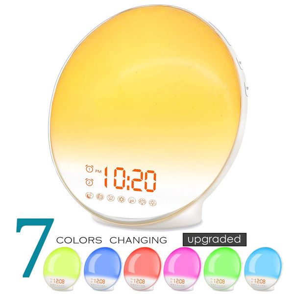 USB RGB 7 Farben Smart Wake Up Light Arbeitstag Wecker Sonnenaufgang/Sonnenuntergang Smart Life LED Night Light Ambient Light 2#