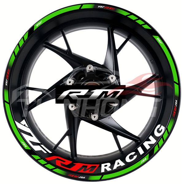 Conjunto completo de motocicletas de novo para Yamaha, 17 polegadas de roda dianteira e traseira, logotipo de decalque Yzf R1m YZFR1 R1M RIM STERTELES REFLEFTIL