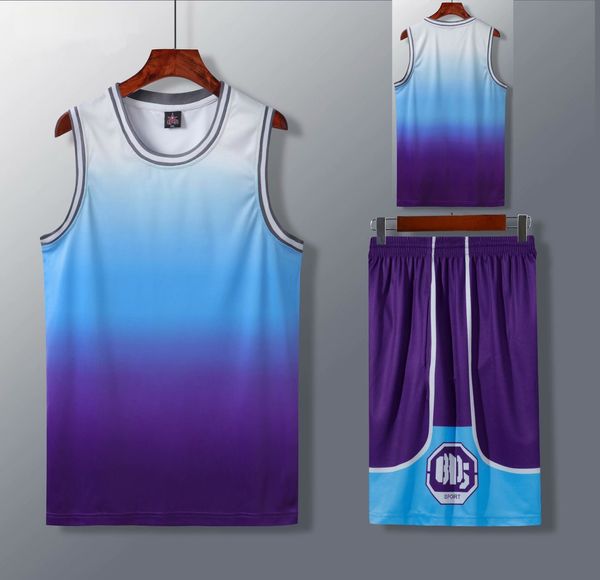 Männer Basketball -Trikotssee setzt maßgeschneiderte Frauen Basketballuniformen Sports Anzüge Steigende schnelle trockene Kinder leere Basketballtrikots billig