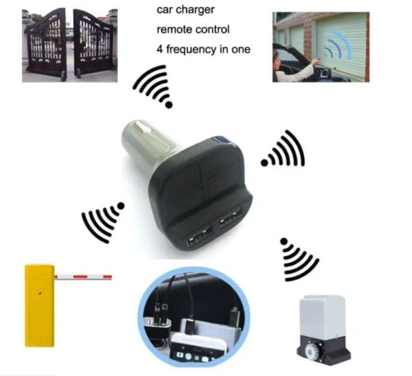 Carregadores para o Carregador Universal Carro Homelink Car Multi Frequência com Código de Rolamento do Duplicador USB e Código Fixo 5V 2A Porta de Garagem Remotos