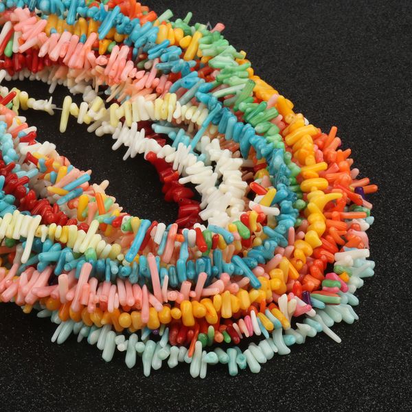 Doğal renkli düzensiz serbest biçimli mercan boncukları, mücevher yapmak için gevşek ara parçalar, diy takıları bilezik kolyesi el yapımı