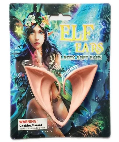 DHL LATEX ELF Ears Diy Halloween Party Decoration Anime Fairy Angel Vampire Faestumes de alta simulação Soft False Dress Up 5524708