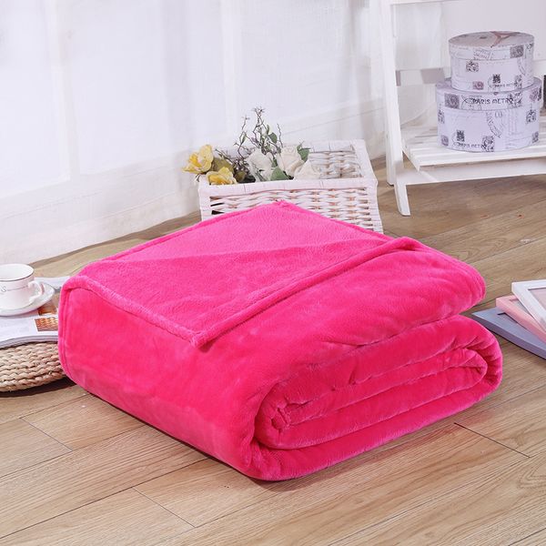 Coperta a buon mercato da 100*70 cm Coperte in pile per lancio da letto Boppela lavabili in lavatrice tessile Solida coperte per casa