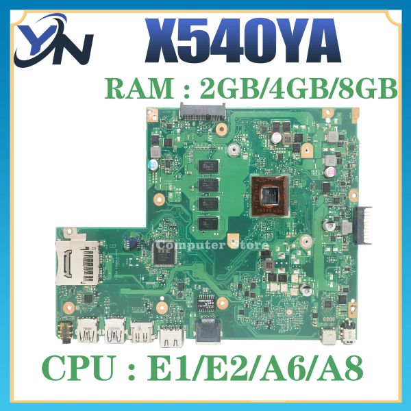 Placa -mãe x540ya placa principal para asus vivobook x540y placa -mãe com 2 GB de 4 GB 8GBRAM E1 E2 A67310 A87410U 100% funcionando bem