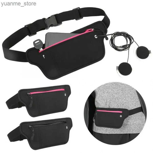 Bolsas esportivas Bolsa de esporte neutra Bolsa de borracha de borracha de borracha Belra ajustável Bolsa de bum saco de telefone celular Saco de maratona de corrida ao ar livre Y240410