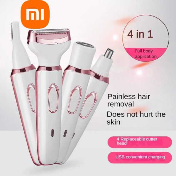 TRIMMERS XIOMI MIJIA Multi Functional Women's Hair Rahion, Hair Remover, Asclettiere per capelli elettrici, rasoio per sopracciglia